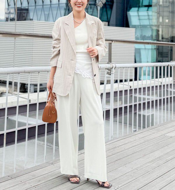 NOLLEY'S「【WEB＆一部店舗限定色アイテム】ウォッシャブルストライプオーバージャケット」|テーラードジャケット|