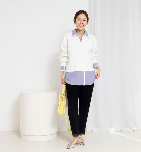 NOLLEY'S「ウォッシャブルダンボール襟付きプルオーバー」|スウェット・ジャージ|