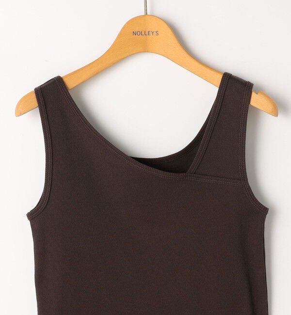 NOLLEY'S「ウォッシャブルプレミアムテレコアシメ2WAYタンク」|タンクトップ|