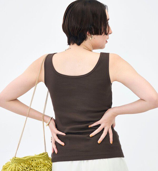 NOLLEY'S「ウォッシャブルプレミアムテレコアシメ2WAYタンク」|タンクトップ|