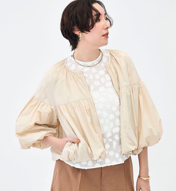 NOLLEY'S「ウォッシャブル撥水ポケッタブルボリュームブルゾン」|ブルゾン・スタジャン|