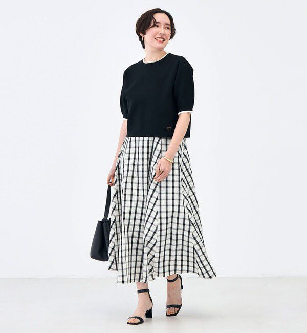 NOLLEY'S「《手洗い可能》ホールガーメントパフスリーブニットＴ」|ニット・セーター|