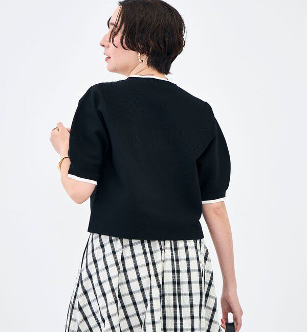 NOLLEY'S「《手洗い可能》ホールガーメントパフスリーブニットＴ」|ニット・セーター|
