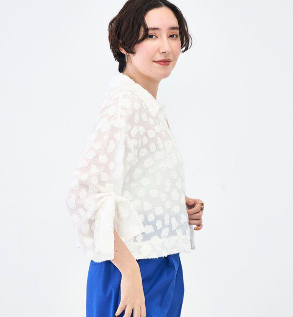 NOLLEY'S「【KIRYU】ウォッシャブル花柄ジャガードシャツ」|シャツ・ブラウス|