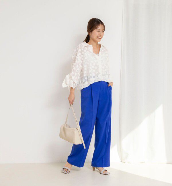 NOLLEY'S「【KIRYU】ウォッシャブル花柄ジャガードシャツ」|シャツ・ブラウス|