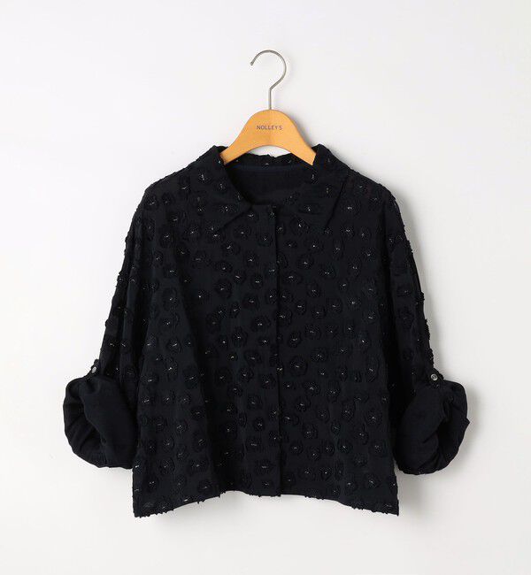 NOLLEY'S「【KIRYU】ウォッシャブル花柄ジャガードシャツ」|シャツ・ブラウス|