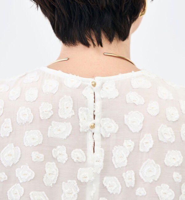 NOLLEY'S「【KIRYU】ウォッシャブル花柄ジャガードブラウス」|シャツ・ブラウス|