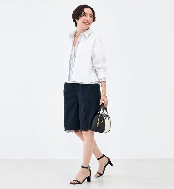 NOLLEY'S「ウォッシャブルレイヤード風ショート丈シャツ」|シャツ・ブラウス|