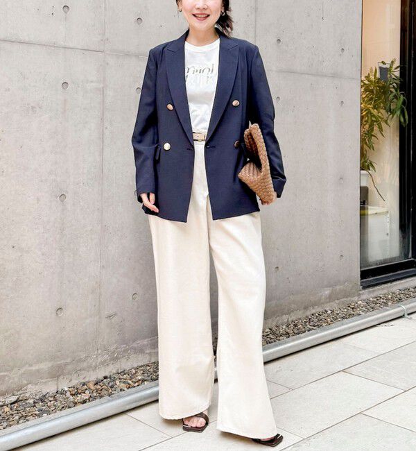 NOLLEY'S sophi「《セットアップ対応》ウォッシャブルスラブオックスダブルジャケット」|テーラードジャケット|