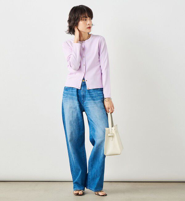 NOLLEY'S sophi「《アンサンブル対応》 《手洗い可能》マルチファンクションクルーネックカーディガン」|カーディガン|