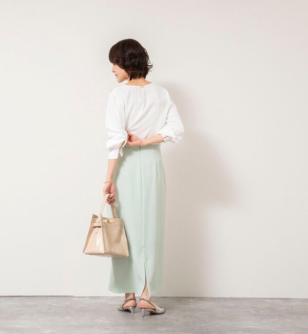 NOLLEY'S sophi「ウォッシャブルサテンアシンメトリーラッフルブラウス」|シャツ・ブラウス|