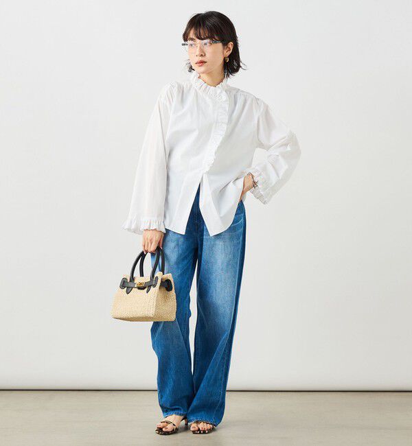 NOLLEY'S sophi「ウォッシャブルORGANICコットンフリルシャツブラウス」|シャツ・ブラウス|