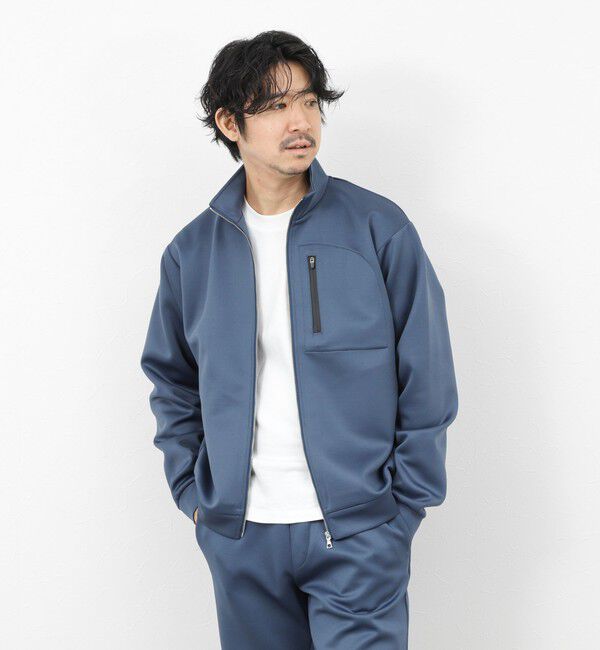 NOLLEY'S goodman「《セットアップ対応》ダブルニットZIPスタンドカラー 26SS」|ブルゾン・スタジャン|