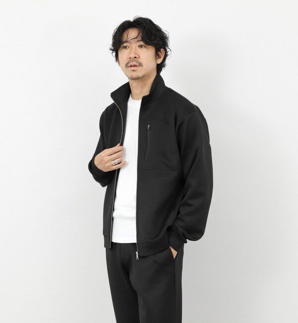 NOLLEY'S goodman「《セットアップ対応》ダブルニットZIPスタンドカラー 26SS」|ブルゾン・スタジャン|