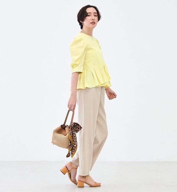 NOLLEY'S「ウォッシャブルサラドラトリコットペプラムブラウス」|シャツ・ブラウス|