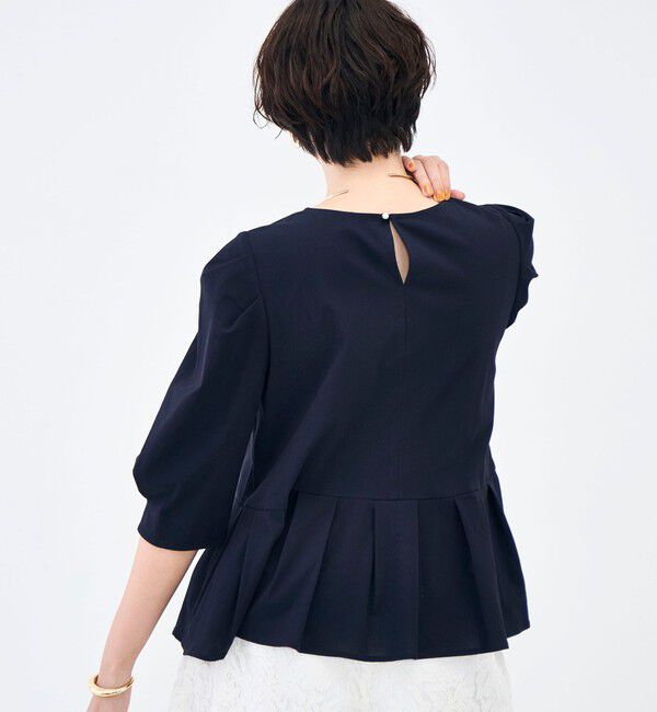 NOLLEY'S「ウォッシャブルサラドラトリコットペプラムブラウス」|シャツ・ブラウス|