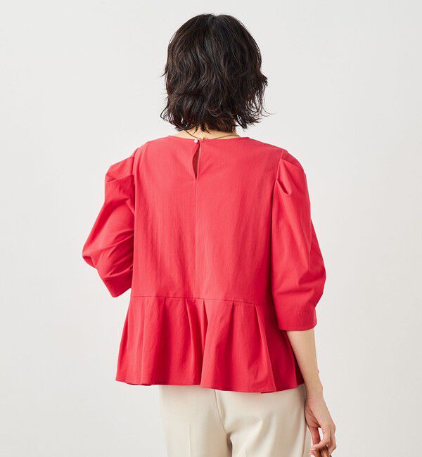 NOLLEY'S「ウォッシャブルサラドラトリコットペプラムブラウス」|シャツ・ブラウス|