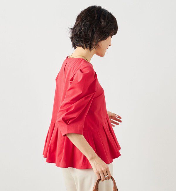 NOLLEY'S「ウォッシャブルサラドラトリコットペプラムブラウス」|シャツ・ブラウス|