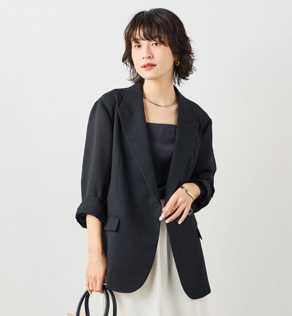 NOLLEY'S sophi「ウォッシャブルリネンライクオーバージャケット」|テーラードジャケット|