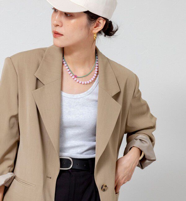 MAQWEL「【MAQWEL/マクウェル】オーバージャケット」|テーラードジャケット|ベージュ