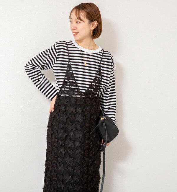 Rie Miller「45th limited editionウォッシャブルスターフリンジキャミワンピース」|ワンピース|