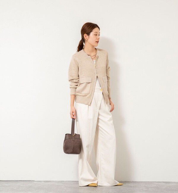 Rie Miller「《手洗い可能》テープヤーンZIP UPカーディガン」|カーディガン|