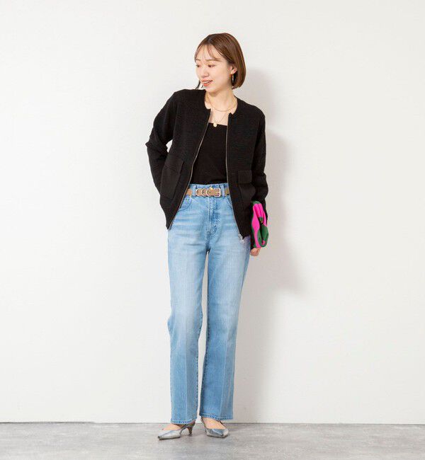 Rie Miller「《手洗い可能》テープヤーンZIP UPカーディガン」|カーディガン|