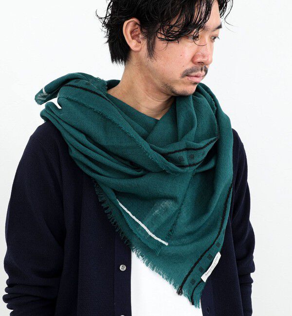 NOLLEY'S goodman「【Johnstons of Elgin/ジョンストンズ・オブ・エルガン】WB002860 Cyrus Scarf 70」|ストール|グリーン系その他