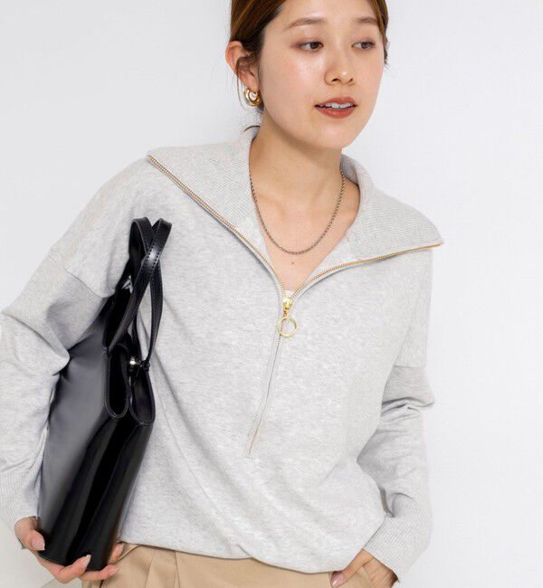Rie Miller「《手洗い可能》ハーフZIPプルオーバー」|ニット・セーター|