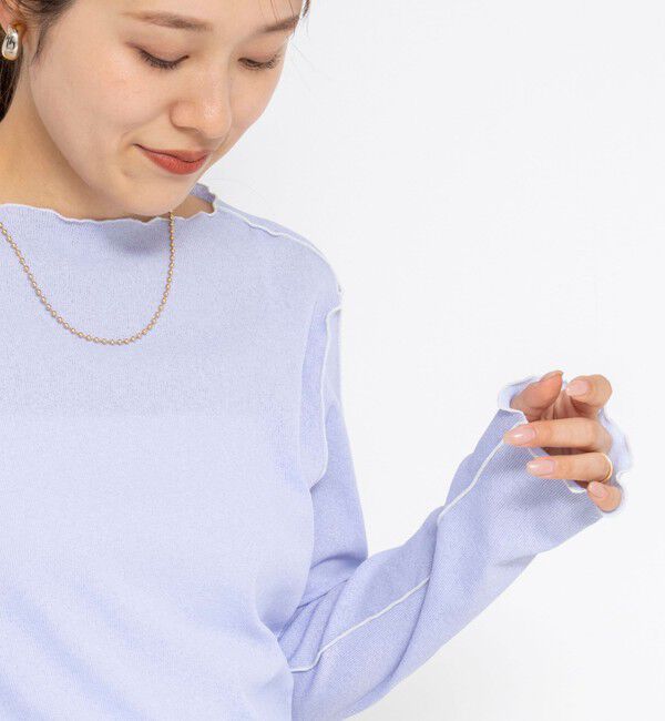 NOLLEY'S「ウォッシャブルドライテレコメロー配色プルオーバー」|Tシャツ・カットソー|