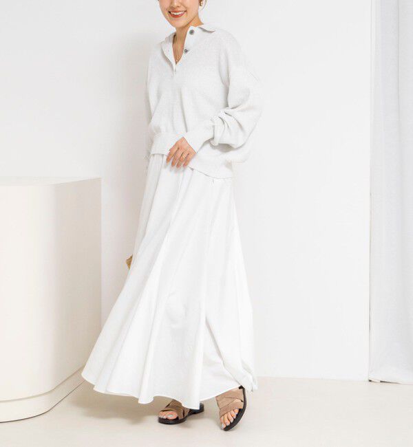 NOLLEY'S「《手洗い可能》ギマコットンポロ襟プルオーバー」|ニット・セーター|