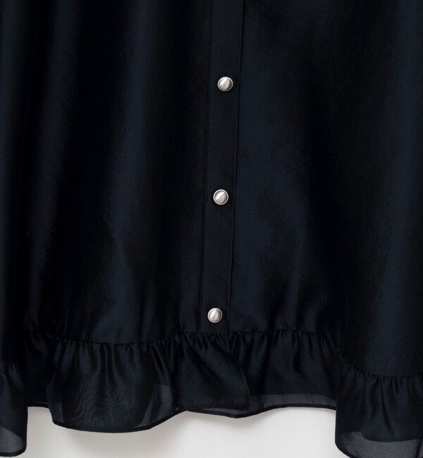 NOLLEY'S「ウォッシャブルシアー裾フリルブラウス」|シャツ・ブラウス|