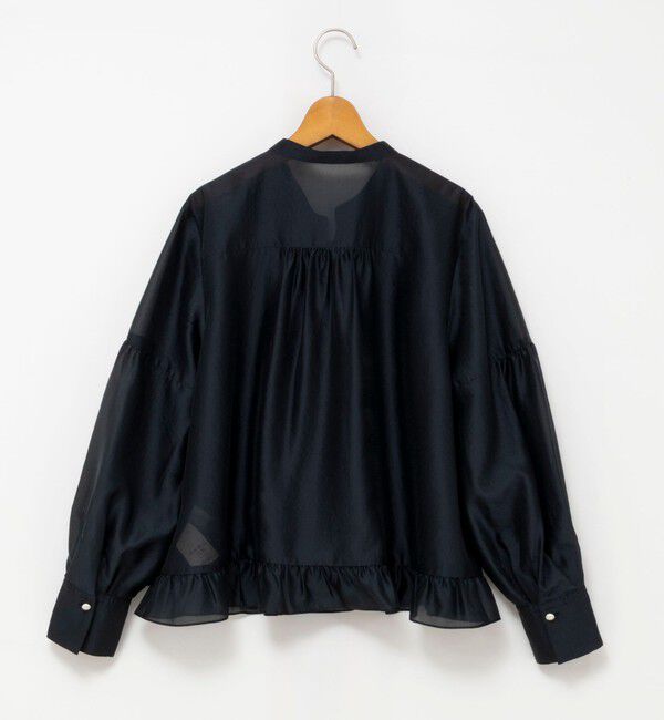 NOLLEY'S「ウォッシャブルシアー裾フリルブラウス」|シャツ・ブラウス|