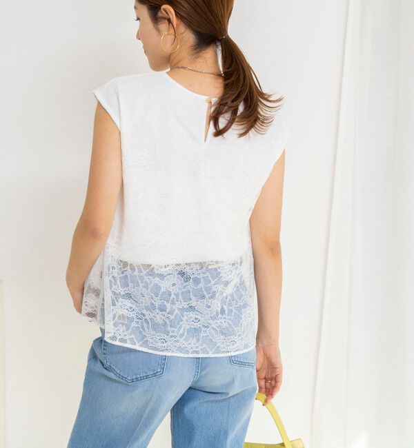 NOLLEY'S「ウォッシャブルレースレイヤードブラウス」|シャツ・ブラウス|