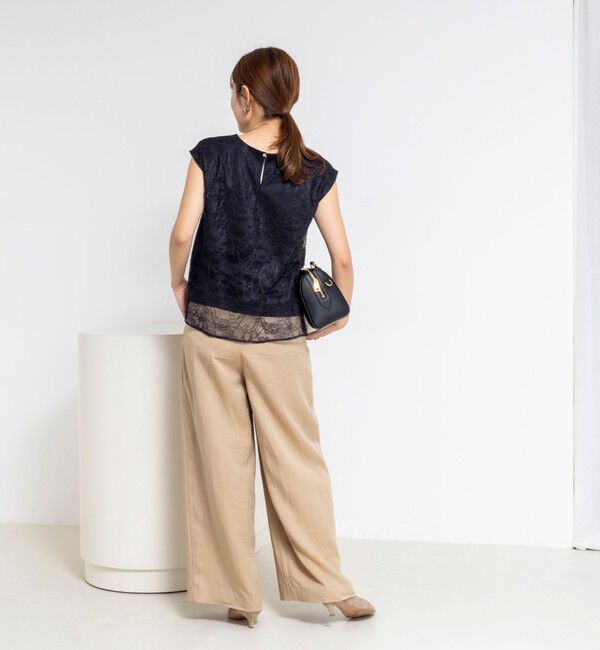 NOLLEY'S「ウォッシャブルレースレイヤードブラウス」|シャツ・ブラウス|