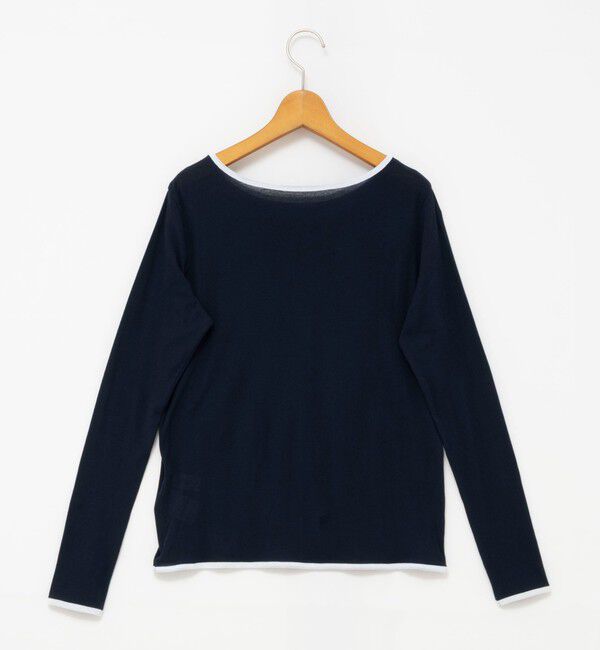 NOLLEY'S「ウォッシャブルシアー配色ロンＴ」|Tシャツ・カットソー|