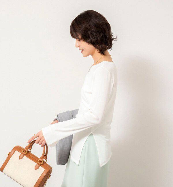 NOLLEY'S sophi「ウォッシャブルベアテレコスリットロンＴ」|Tシャツ・カットソー|