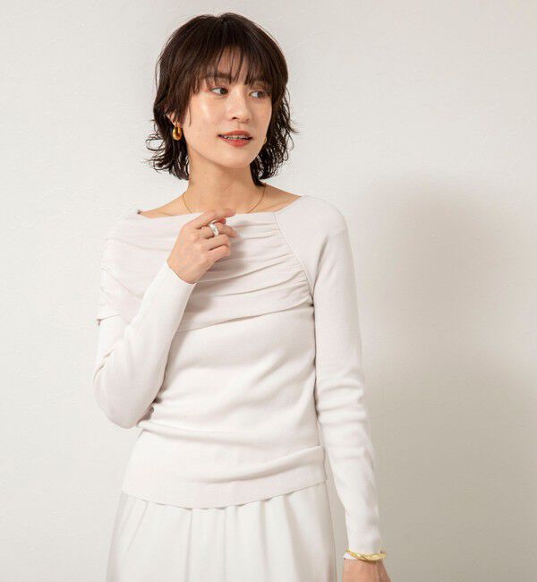 NOLLEY'S sophi「《手洗い可能》イレギュラーネックオフショルプルオーバー」|ニット・セーター|