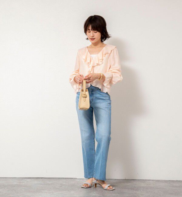 NOLLEY'S sophi「ウォッシャブルシアーラッフル羽織りブラウス」|シャツ・ブラウス|