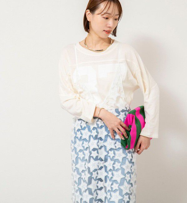 Rie Miller「ウォッシャブル2WAYアメフトライクロンT」|Tシャツ・カットソー|