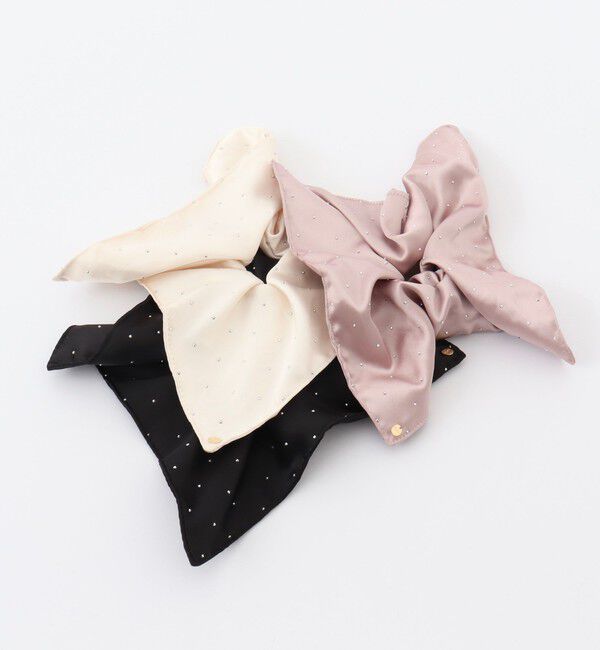 NOLLEY'S「NOLLEYSサテンスクエアキラドットシュシュ」|ヘアゴム・シュシュ|