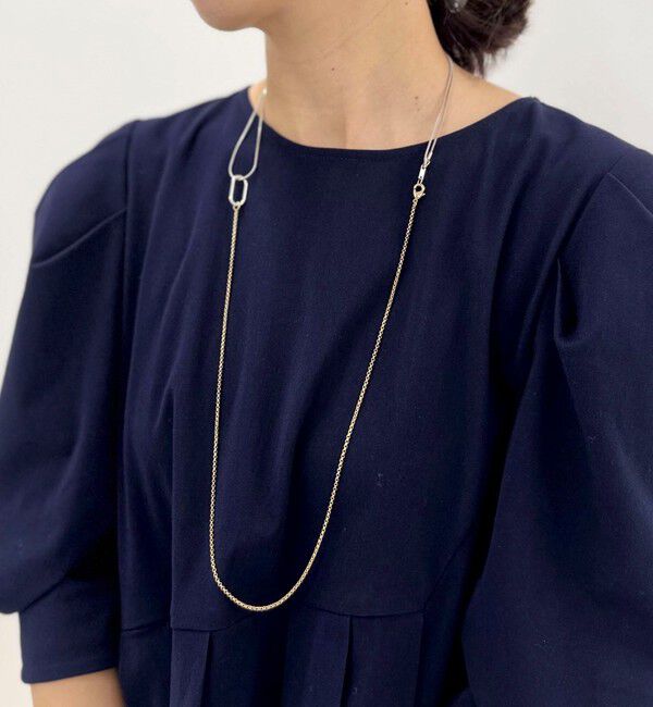 grace grace「【grace grace/グラスグラス】アシメMIXネックレス」|ネックレス|