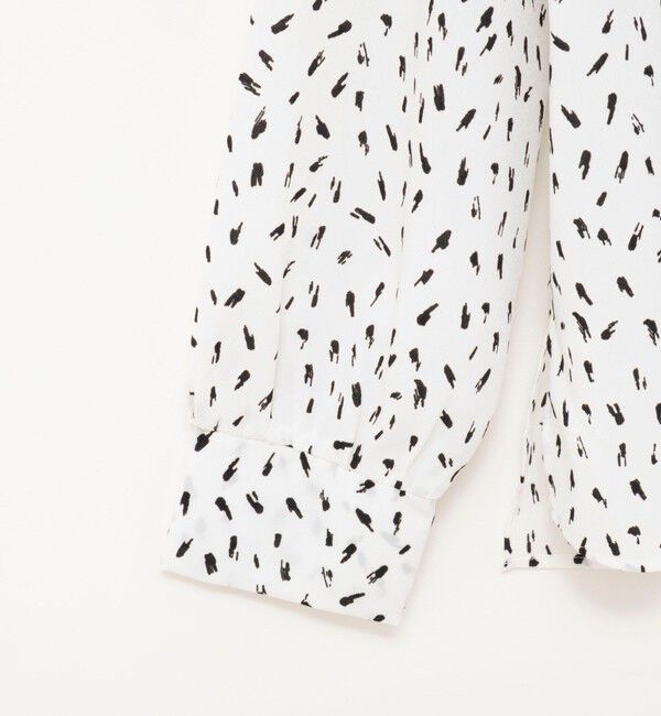 NOLLEY'S sophi「ウォッシャブルファンクショナルジョーゼットプリントタックフレアーブラウス」|シャツ・ブラウス|