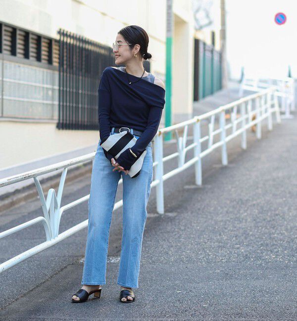 MAQWEL「【MAQWEL/マクウェル】ウォッシャブルレイヤードドレープロンＴ」|Tシャツ・カットソー|