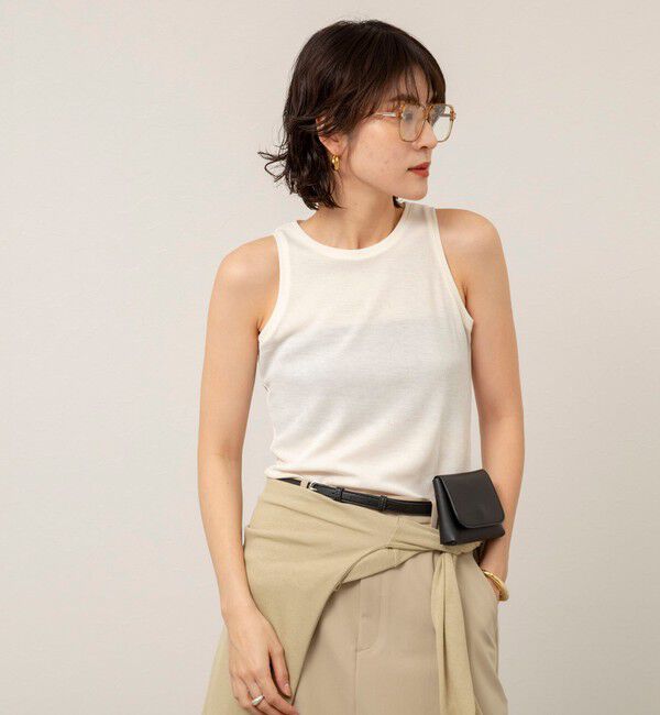 MAQWEL「【MAQWEL/マクウェル】ウォッシャブルレイヤードドレープロンＴ」|Tシャツ・カットソー|