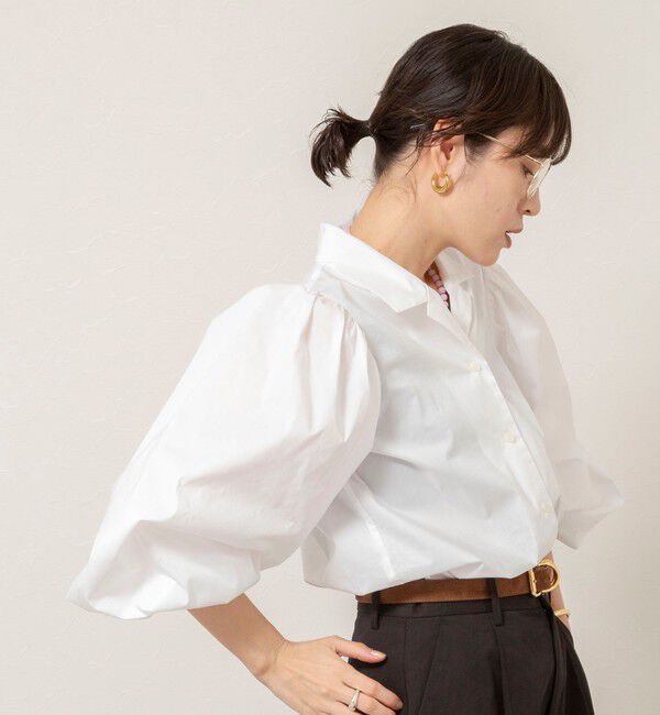 MAQWEL「【MAQWEL/マクウェル】ボリュームスリーブ開襟シャツ」|シャツ・ブラウス|