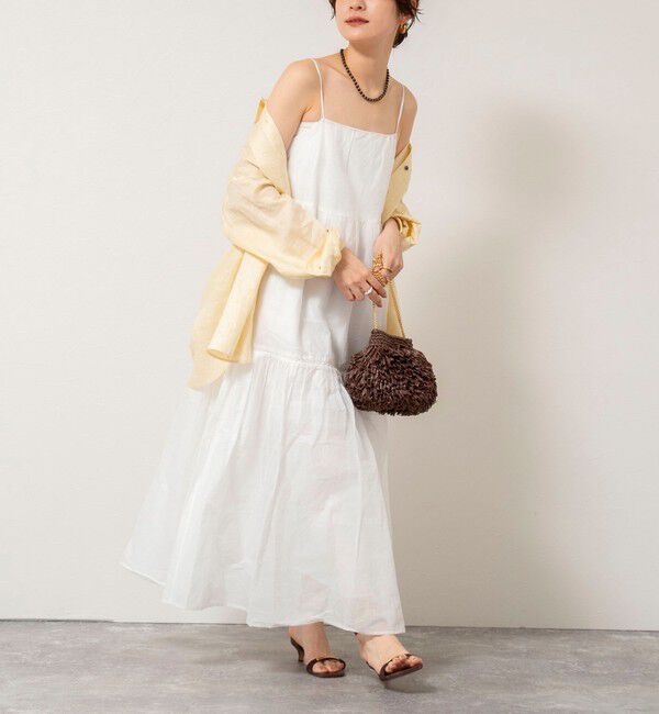 NOLLEY'S sophi「【MARILYN MOON/マリリーンムーン】sheer starched cotton lace tieredワンピース」|ワンピース|オフホワイト