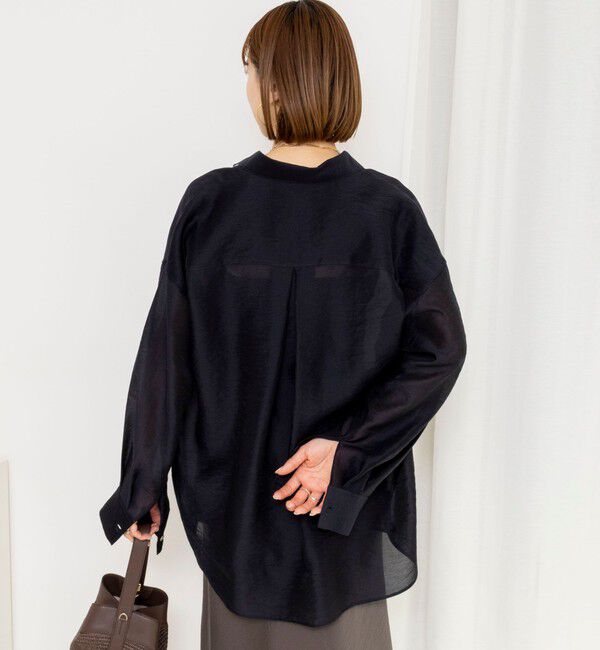 NOLLEY'S「ウォッシャブルセルロースシルクシアーシャツ」|シャツ・ブラウス|