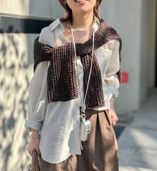 NOLLEY'S「ウォッシャブルセルロースシルクシアーシャツ」|シャツ・ブラウス|