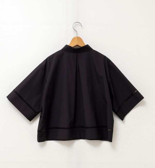 NOLLEY'S「ウォッシャブルはしごレース半袖ショートシャツ」|シャツ・ブラウス|